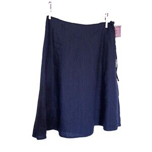 Isaac Mizrahi 100% Linen 8 Gore Skirt Size 6 NEW WITH TAGS